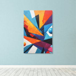 幾何カラフル抽象芸術 キャンバスプリント