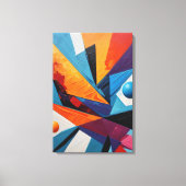 幾何カラフル抽象芸術 キャンバスプリント (正面)