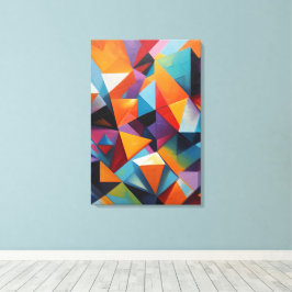 幾何カラフル抽象芸術 キャンバスプリント