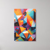 幾何カラフル抽象芸術 キャンバスプリント (正面)