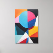 幾何カラフル抽象芸術 キャンバスプリント (正面)