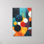 幾何カラフル抽象芸術 キャンバスプリント (正面)