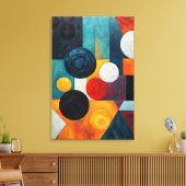 幾何カラフル抽象芸術 キャンバスプリント (インサイチュ (リビング))