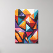幾何カラフル抽象芸術 キャンバスプリント (正面)
