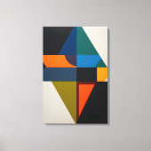 幾何カラフル抽象芸術 キャンバスプリント (正面)