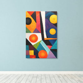 幾何カラフル抽象芸術 キャンバスプリント