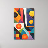 幾何カラフル抽象芸術 キャンバスプリント (正面)