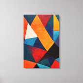 幾何カラフル抽象芸術 キャンバスプリント (正面)