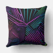 幾何カラフル抽象芸術 クッション (裏面)