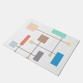 幾何カラフル抽象芸術 ドアマット (アングル)