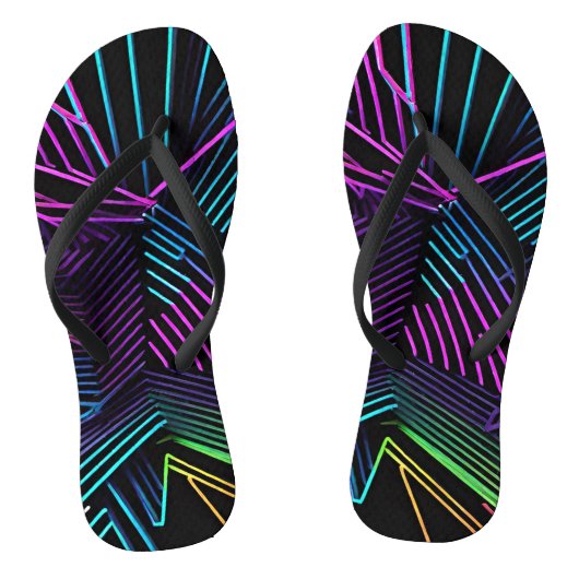 幾何カラフル抽象芸術 ビーチサンダル (ソール)