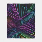 幾何カラフル抽象芸術 フリースブランケット (正面)