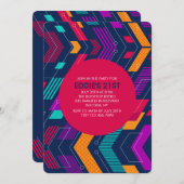 幾何カラフル招待状 招待状 (正面/裏面)