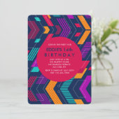 幾何カラフル招待状 招待状 (スタンド正面)