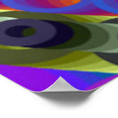 幾何カラフル曼荼羅サークルポスター ポスター (角)