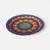 幾何カラフル曼荼羅パターン–342678 ペーパープレート (アングル)