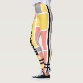 幾何カラフル柄lキュイユニークトレーニング レギンス (左)