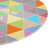 幾何カラフル模様ガラス製切削板 カッティングボード (角)