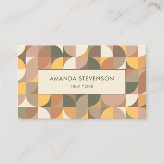 幾何カラフル模様名刺 名刺 (正面)
