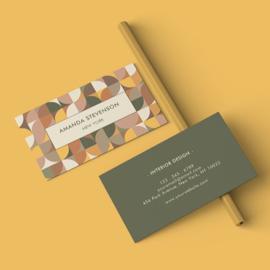 幾何カラフル模様名刺 名刺
