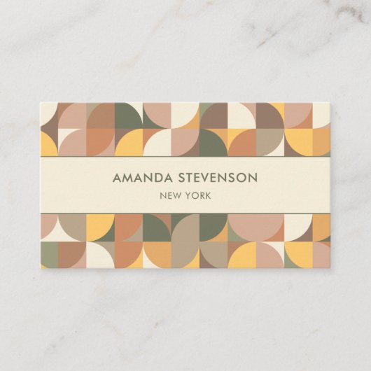 幾何カラフル模様 名刺 (正面)