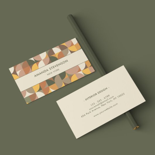 幾何カラフル模様 名刺