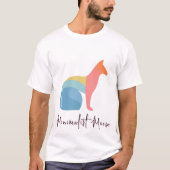 幾何カラフル猫シルエット Tシャツ (正面)