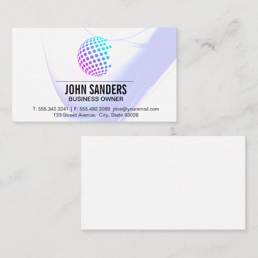幾何カラフル球 名刺 (正面/裏面)