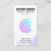 幾何カラフル球 | QRコード 名刺 (正面)