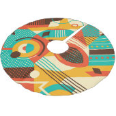 幾何カラフル的レトロ：ヴィンテージ抽象化。 ブラッシュドポリエステルツリースカート (アングル)