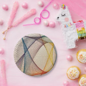 幾何カラフル紙プレート ペーパープレート (パーティー)