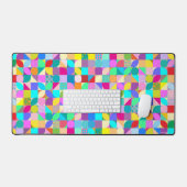 幾何カラフル美術、おもしろいモダントレンディー デスクマット (キーボード&マウス)