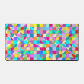 幾何カラフル美術、おもしろいモダントレンディー デスクマット (正面)