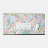 幾何カラフル美術、クールおもしろいモダン デスクマット (キーボード&マウス)