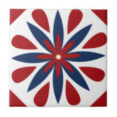 幾何カラフル花柄 タイル (正面)