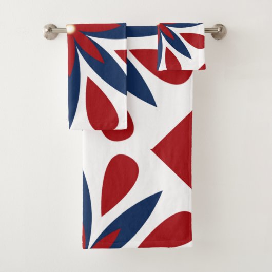 幾何カラフル花柄 バスタオルセット (インサイチュ)