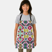 幾何カラフル花模様（明るい模様） エプロン (インサイチュ)