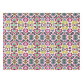 幾何カラフル花模様（明るい模様） テーブルクロス (正面(横))