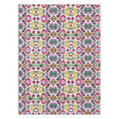 幾何カラフル花模様（明るい模様） テーブルクロス (正面)