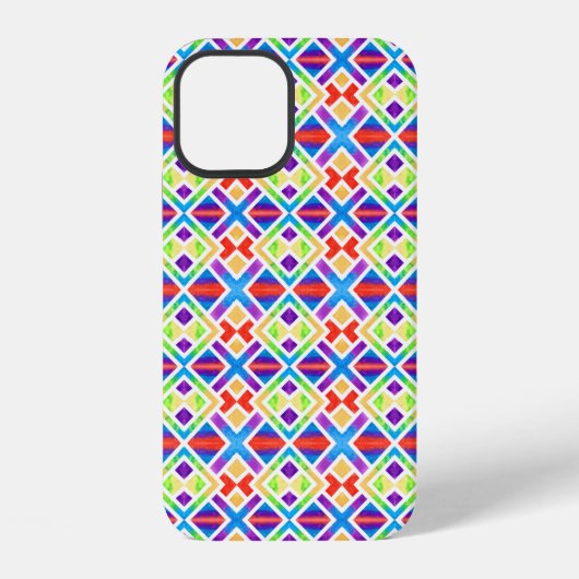 幾何カラフル部族模様 iPhoneケース (裏面)