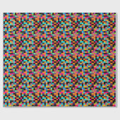 幾何カラフル鮮やか図形のパターン ラッピングペーパー (フラット)