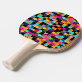 幾何カラフル鮮やか図形のパターン 卓球ラケット (正面アングル)
