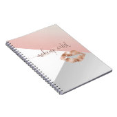幾何ガーリーバラ金ゴールド唇、メイクアップアーティスト ノートブック (右側)