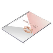 幾何ガーリーバラ金ゴールド唇、メイクアップアーティスト ノートブック (左側)