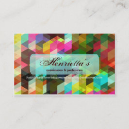 幾何ガーリー素晴らしレトロファッション 名刺