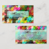 幾何ガーリー素晴らしレトロファッション 名刺 (正面/裏面)