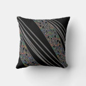 幾何クカラフルレーン操作者格子ブーム クッション (裏面)