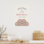 幾何クラシカル曼荼羅パターンブライダルシャワー ポスター (キッチン)