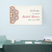 幾何クラシカル曼荼羅パターンブライダルシャワー 横断幕 (トレードショー)