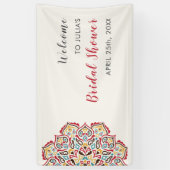 幾何クラシカル曼荼羅パターンブライダルシャワー 横断幕 (縦)